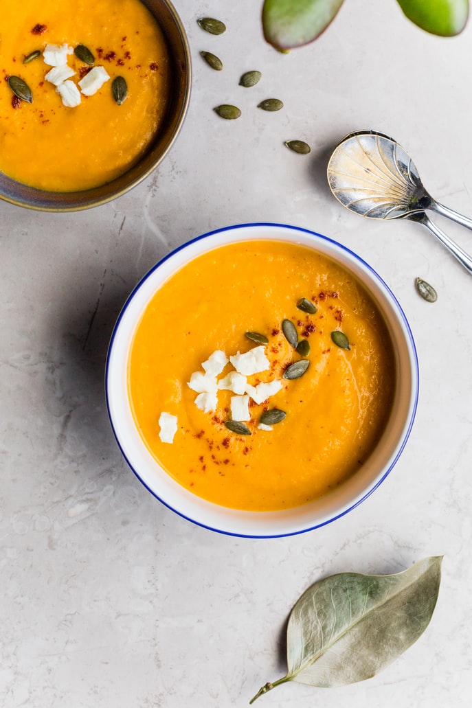 Soupe de potimarron à la châtaigne