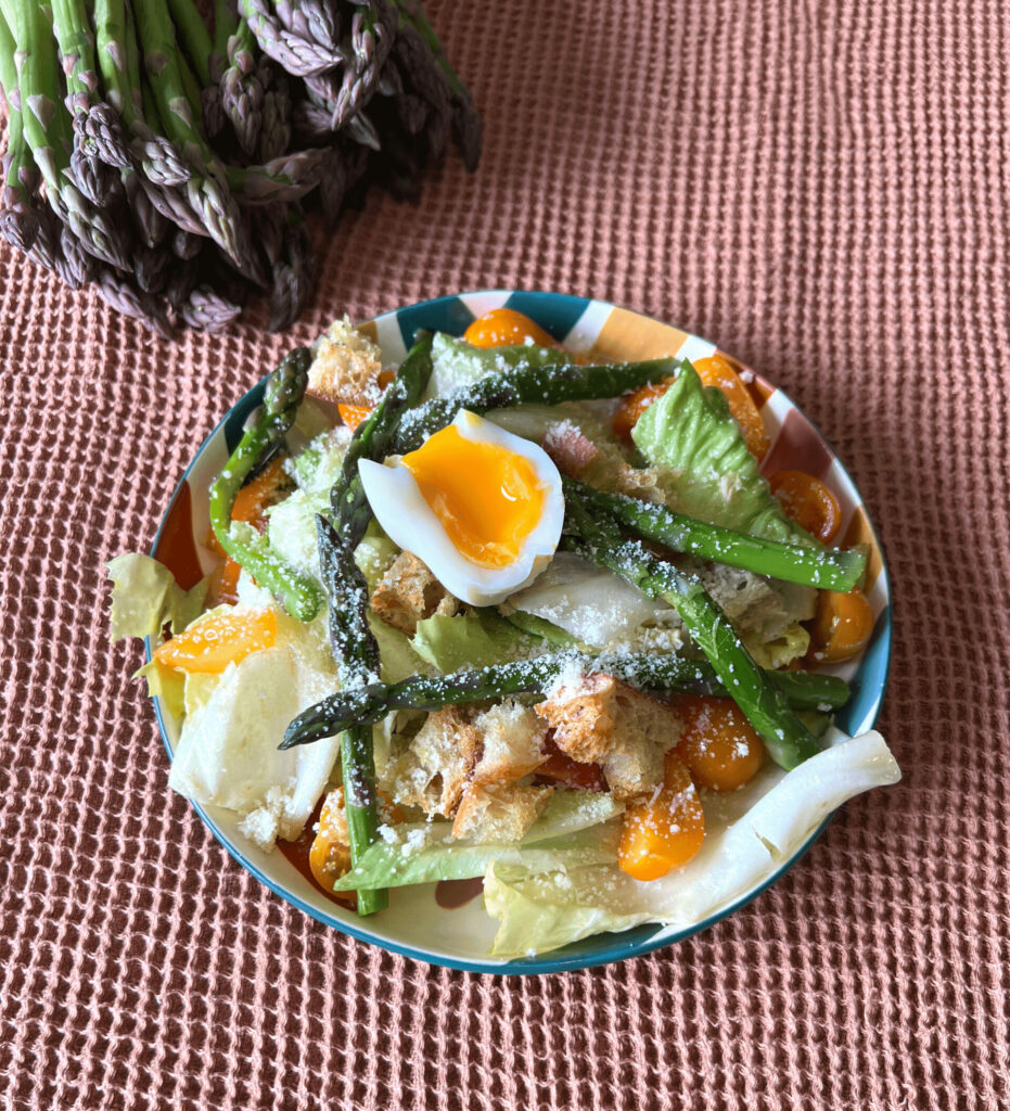salade composée asperges