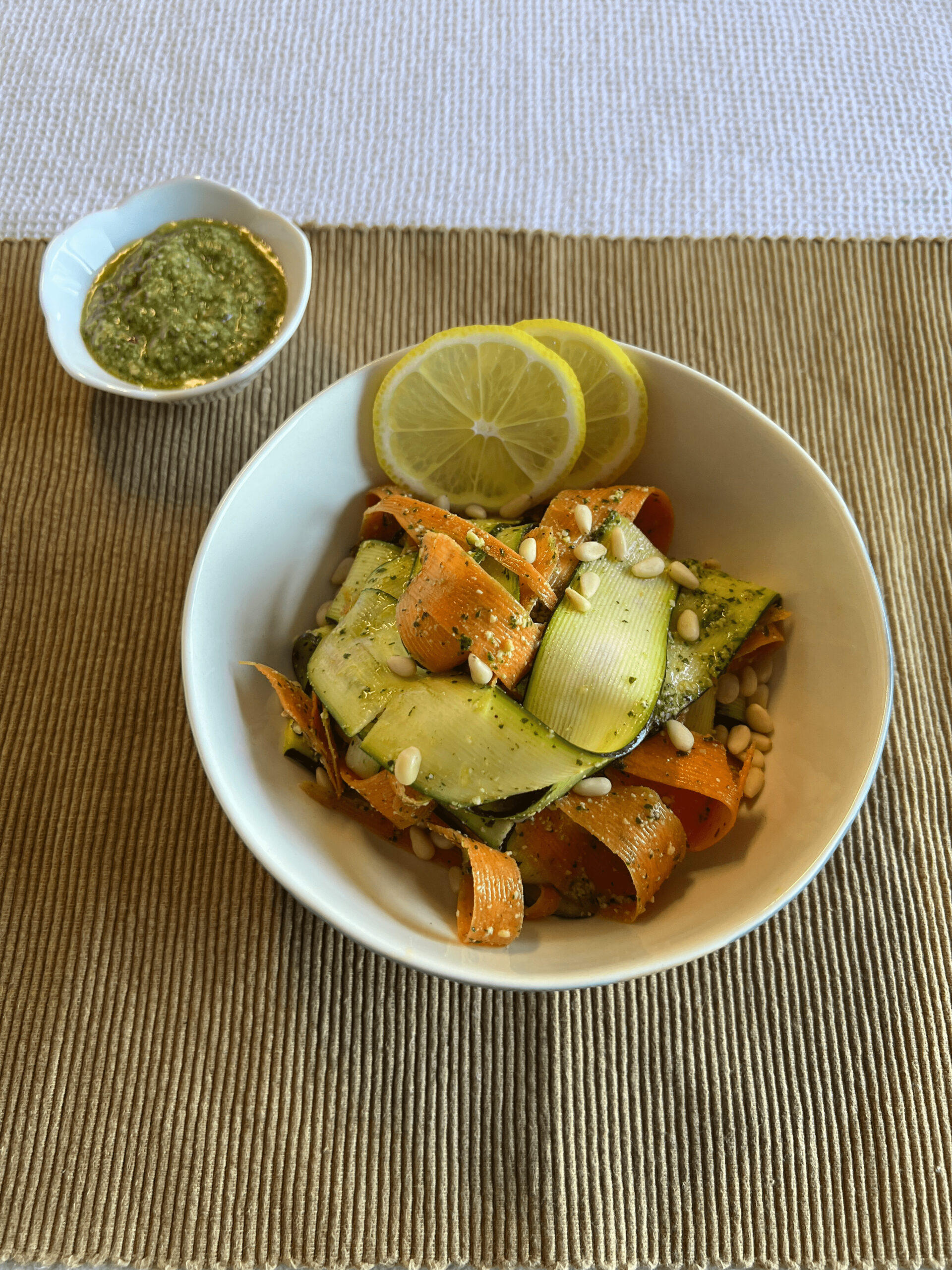 Légumes croquants au pesto