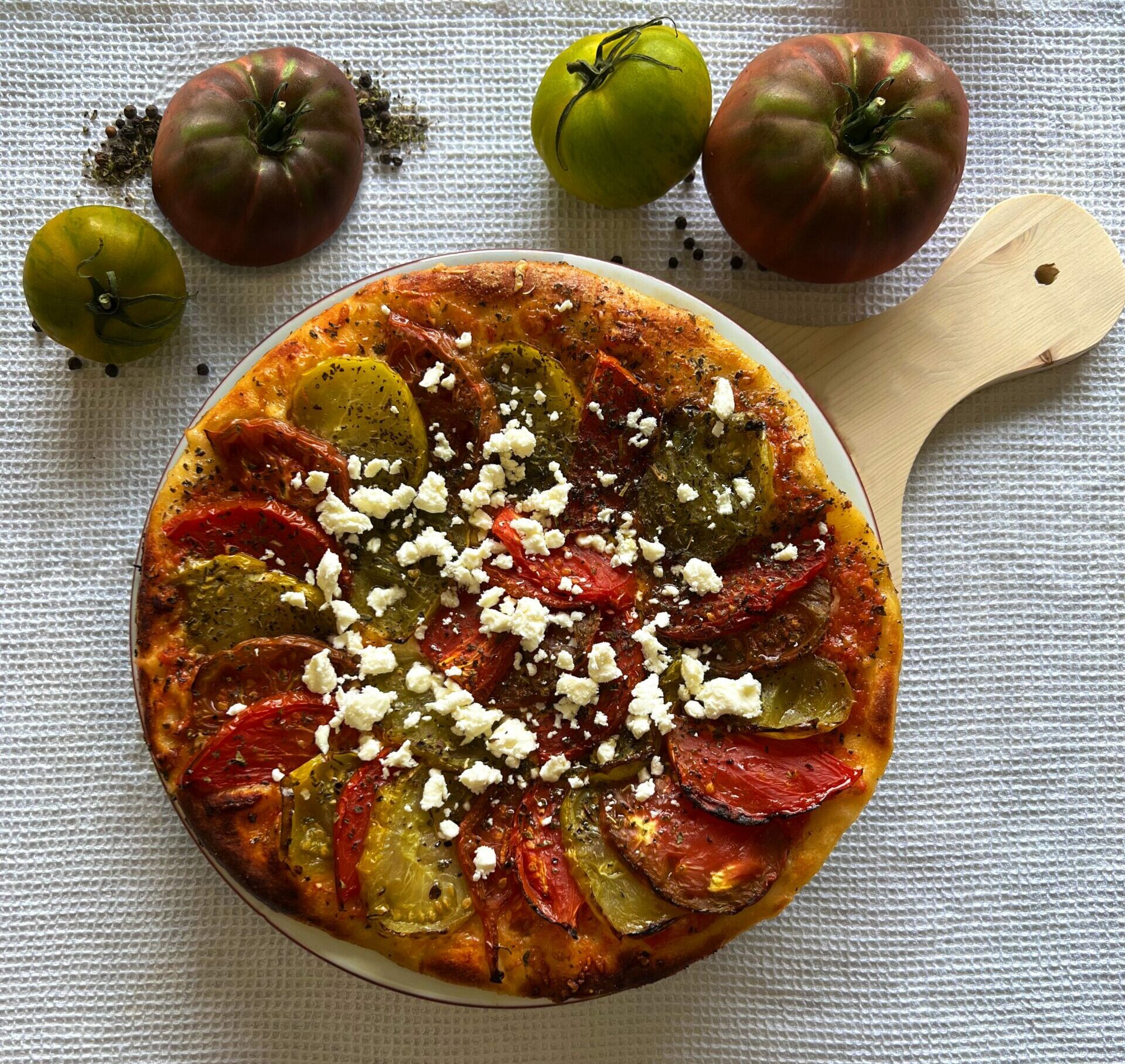 Tarte aux tomates anciennes