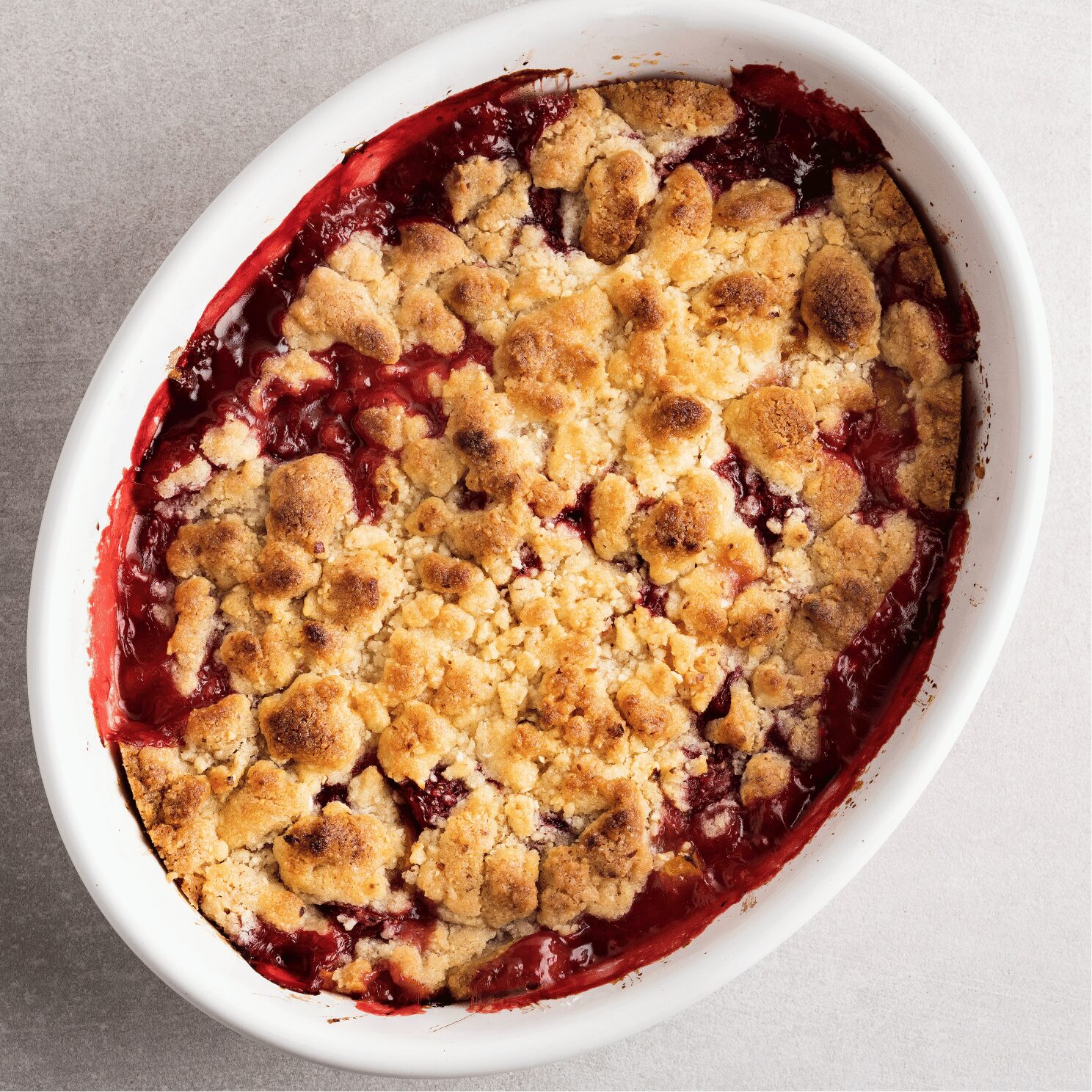 Crumble aux fruits rouges