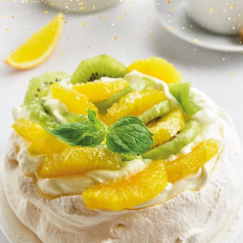 pavlova kiwi orange