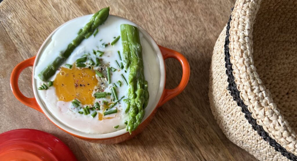 Recette œuf cocotte aux asperges