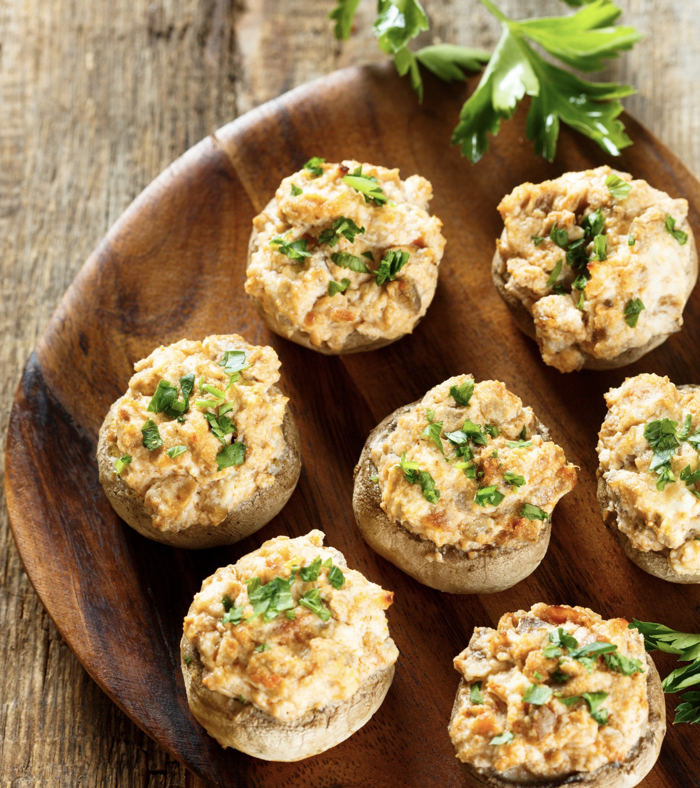 Champignons farcis à la crème de parmesan