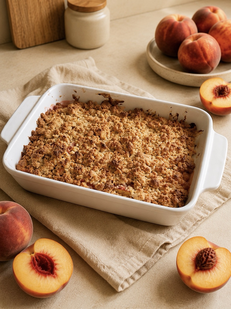 Crumble aux pêches